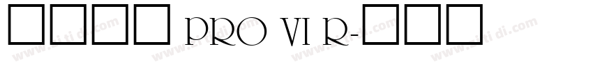 小塚明朝 Pro VI R字体转换
